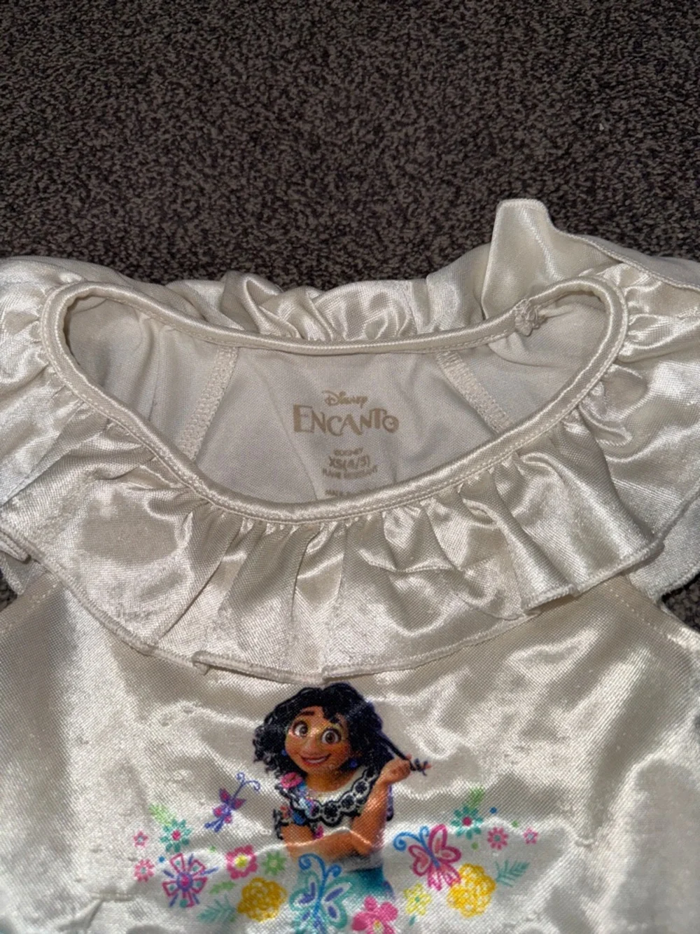 Disney Encanto Mirabel Nightgown Girls XS 4/5 Blue Character Sleep Dress - Picture 2 of 8
